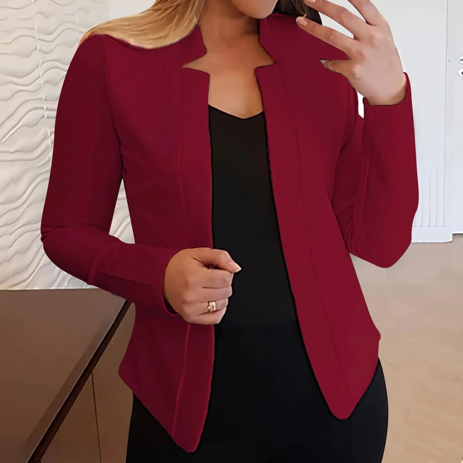 Blazer Jackets for Women,Elegant Floral Jacquard Peplum Office Suit Jacket with Double Blazer Dress for Women