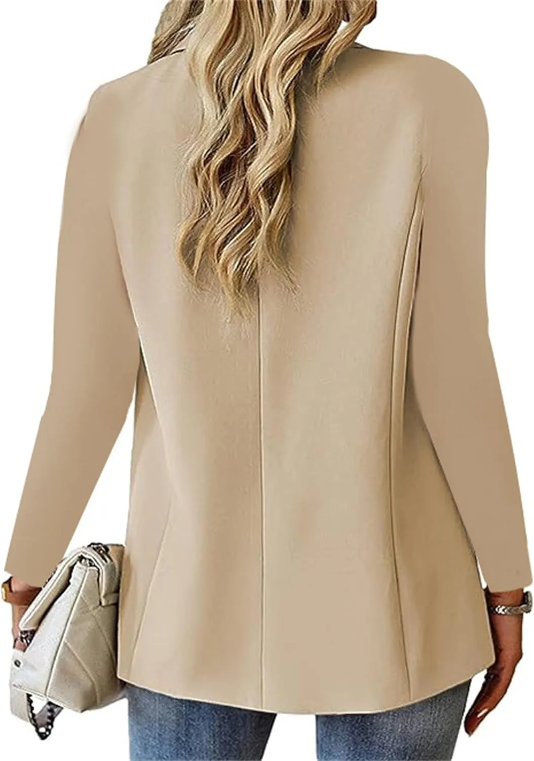 Blazers for Women Business Dressy Open Front Casual Suit Jacket Lightweight Elegant Long Sleeve Work Office Blazer