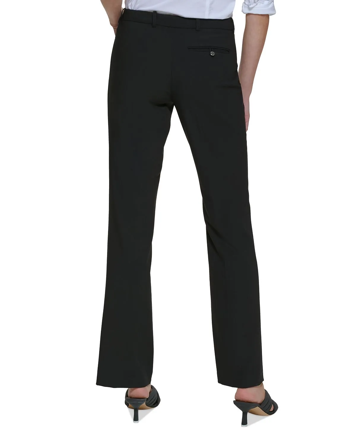 Calvin Klein Women's Modern Fit Pants, Regular and Petite, Black
