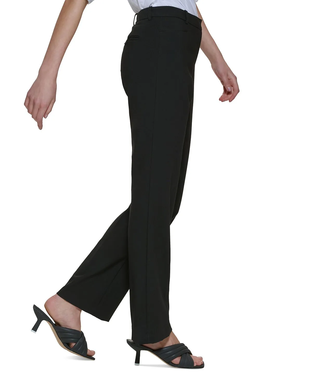 Calvin Klein Women's Modern Fit Pants, Regular and Petite, Black