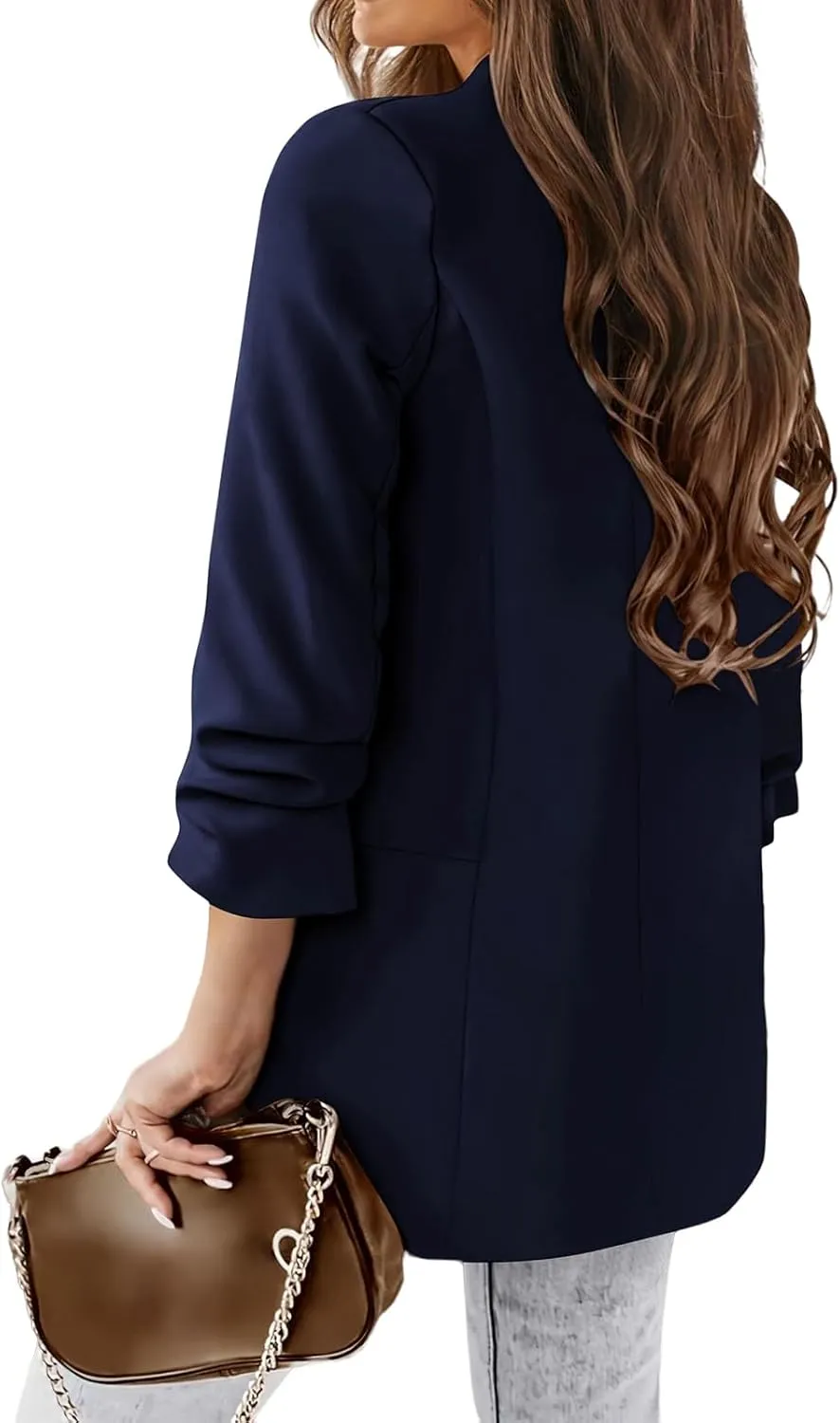Casual Blazer Jackets for Women 2025 Sexy Open Front Long Sleeve Lapel Office Jacket Elegant Business Suit Jackets