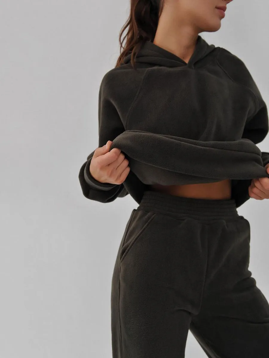 Cosy Loose Pocket Hoodies Two-Piece Suit