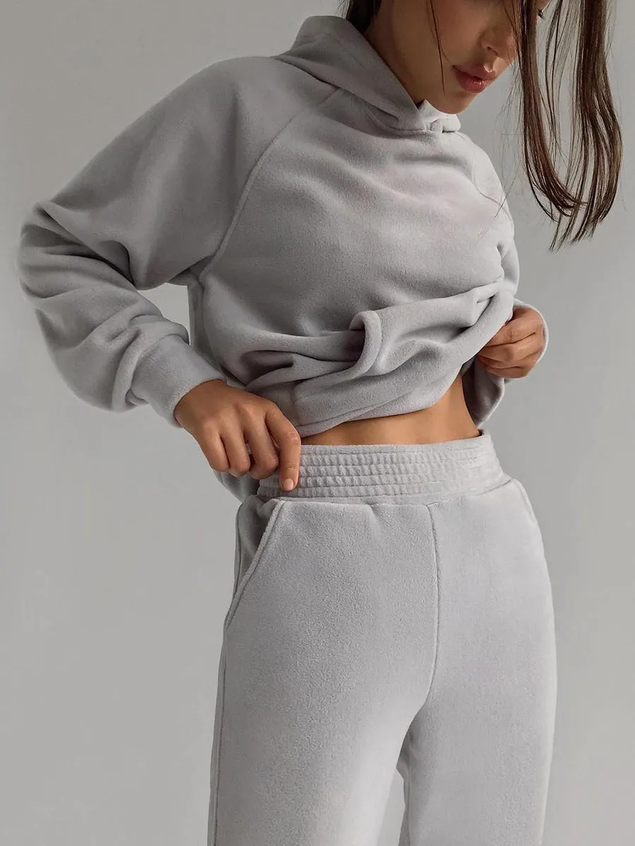 Cosy Loose Pocket Hoodies Two-Piece Suit