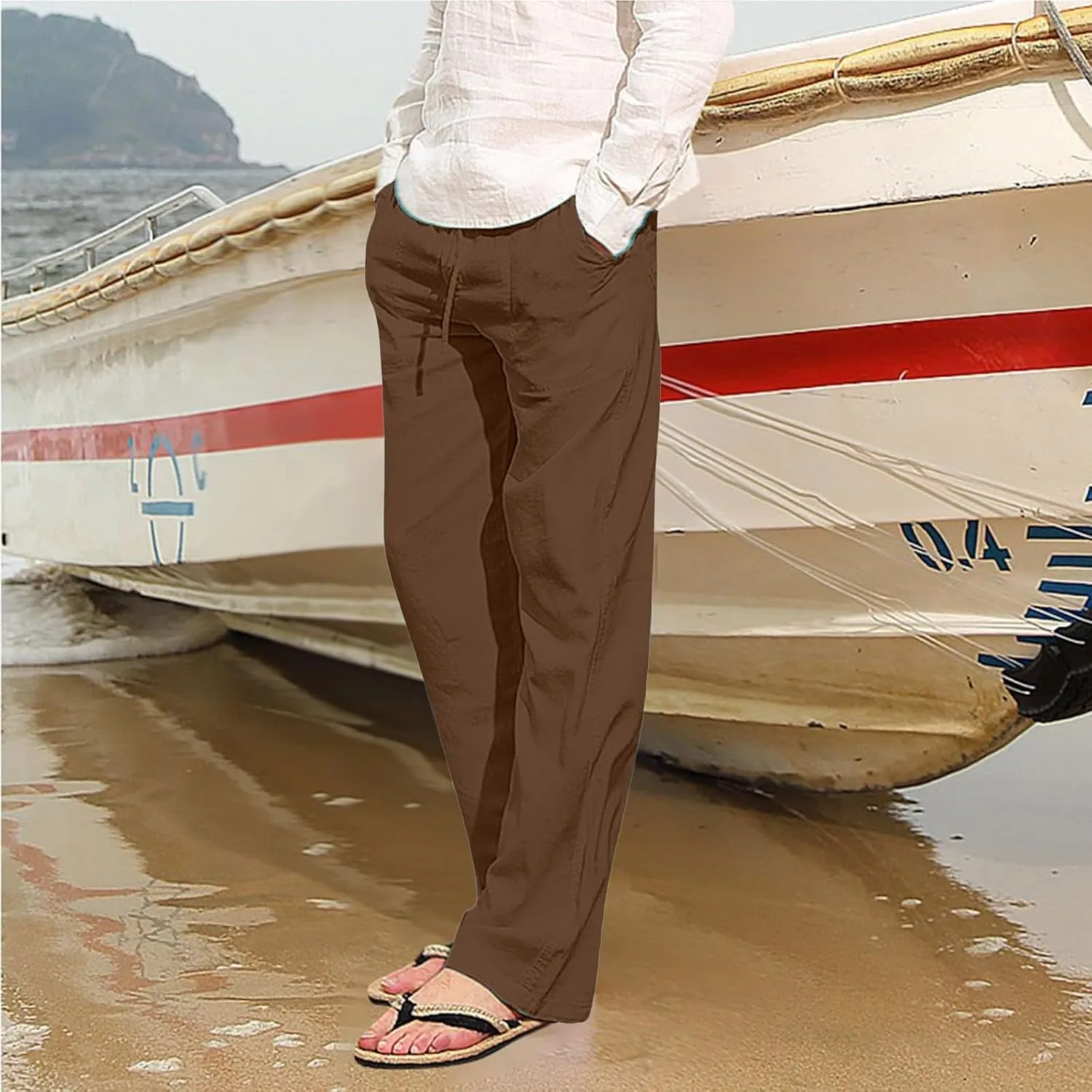 FZVYD Korean Pants Mens Joggers Cargo Pants Fashion Casual Sweatpants Work Pants Drawstring Loose Trousers with Pockets