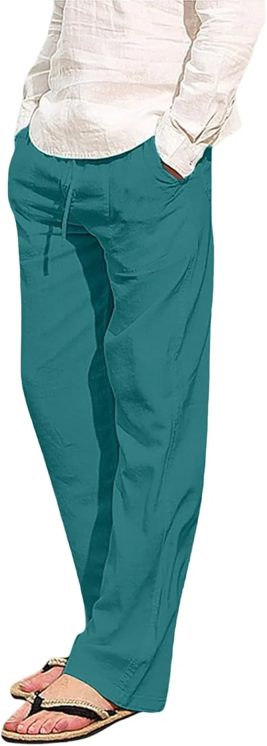 FZVYD Korean Pants Mens Joggers Cargo Pants Fashion Casual Sweatpants Work Pants Drawstring Loose Trousers with Pockets