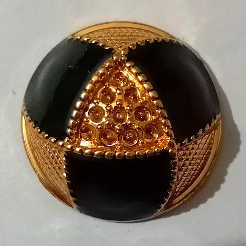 Golden Black Designer Metal Buttons