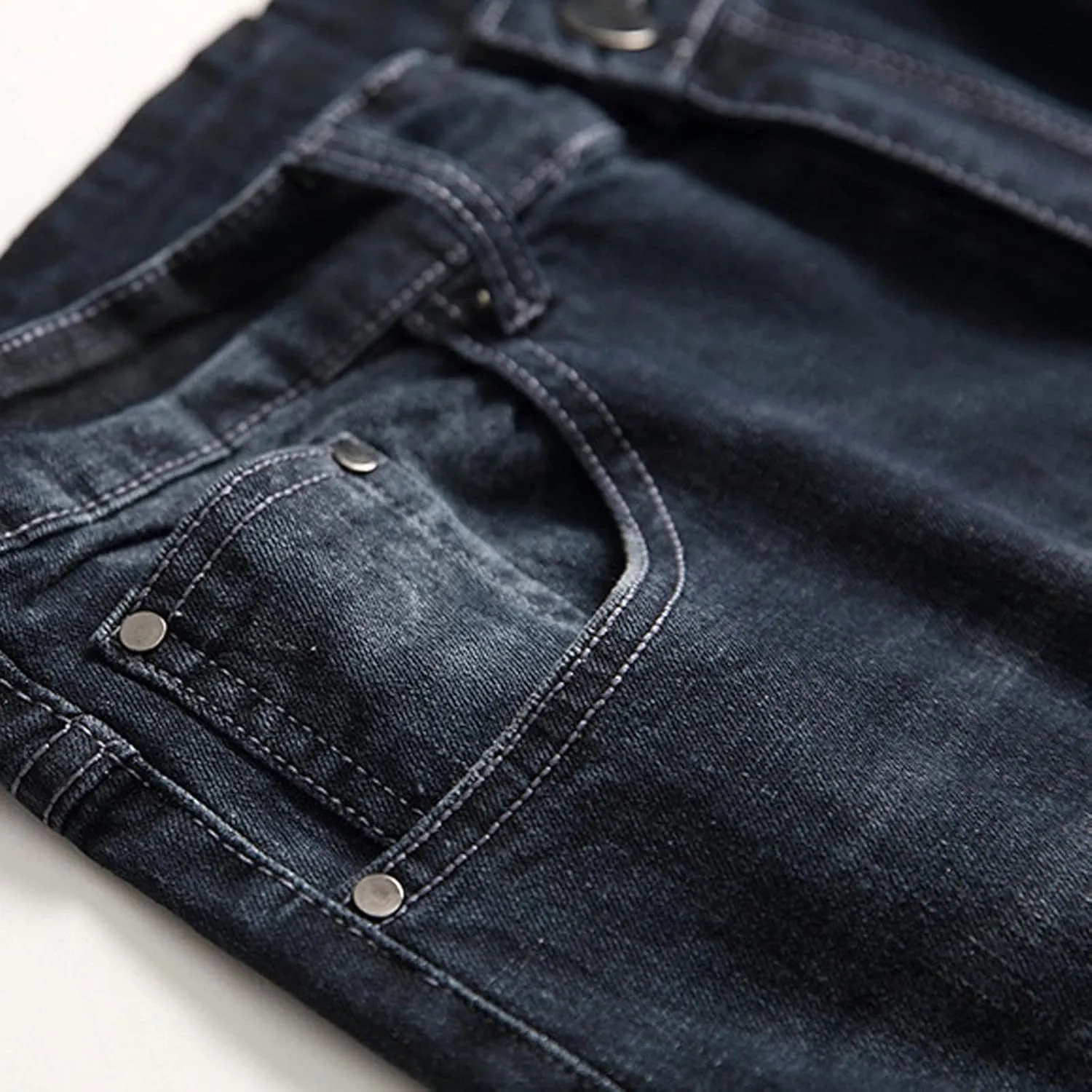 Jeans for Men Stretch Fit Slim Destroyed Distressed Taper Zipper Pants with Holes Distressed Tapered Jeans 2025