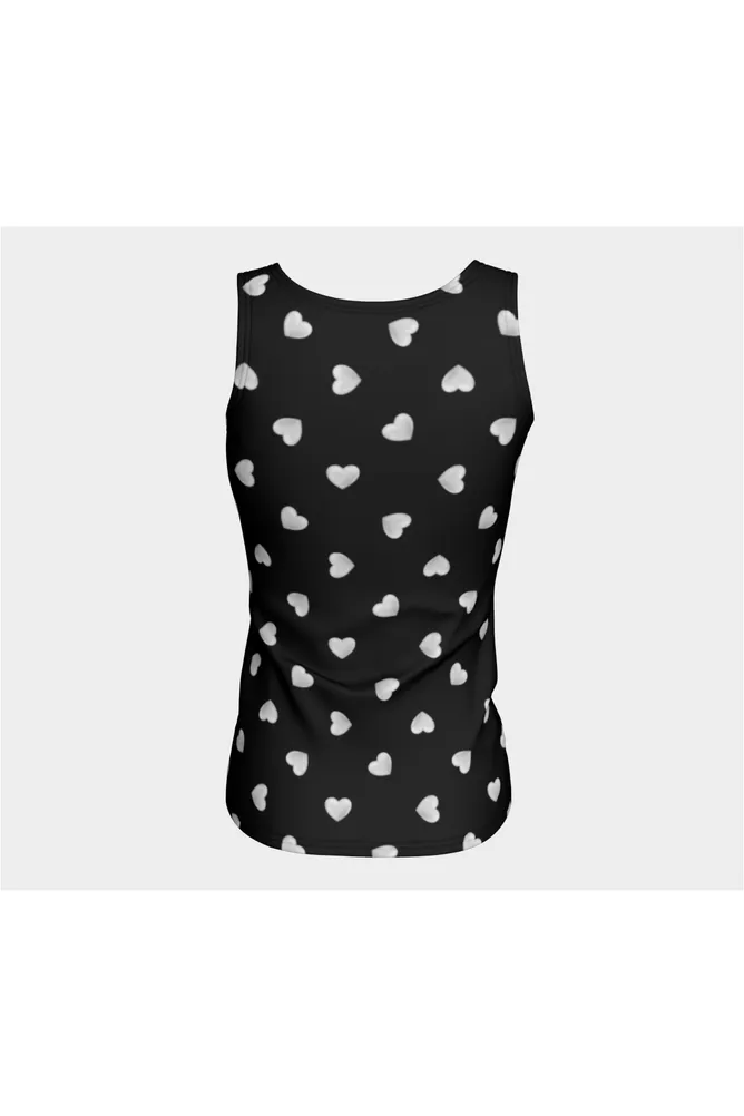Moonlit Hearts Fitted Tank Top