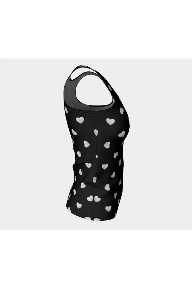 Moonlit Hearts Fitted Tank Top