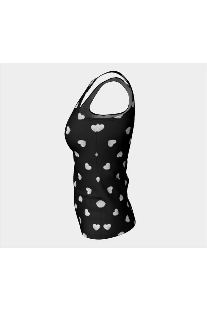 Moonlit Hearts Fitted Tank Top