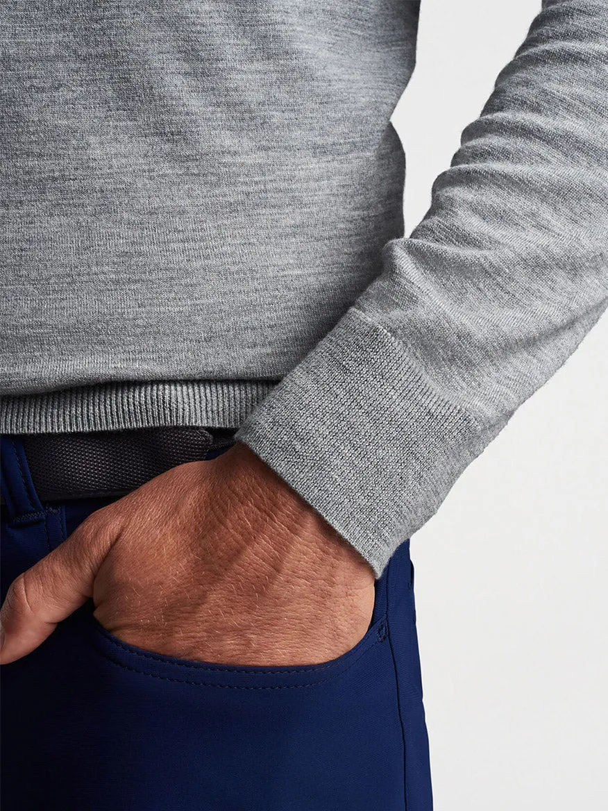 Peter Millar Excursionist Flex Popover Hoodie in Gale Grey