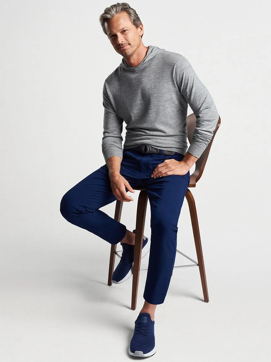 Peter Millar Excursionist Flex Popover Hoodie in Gale Grey