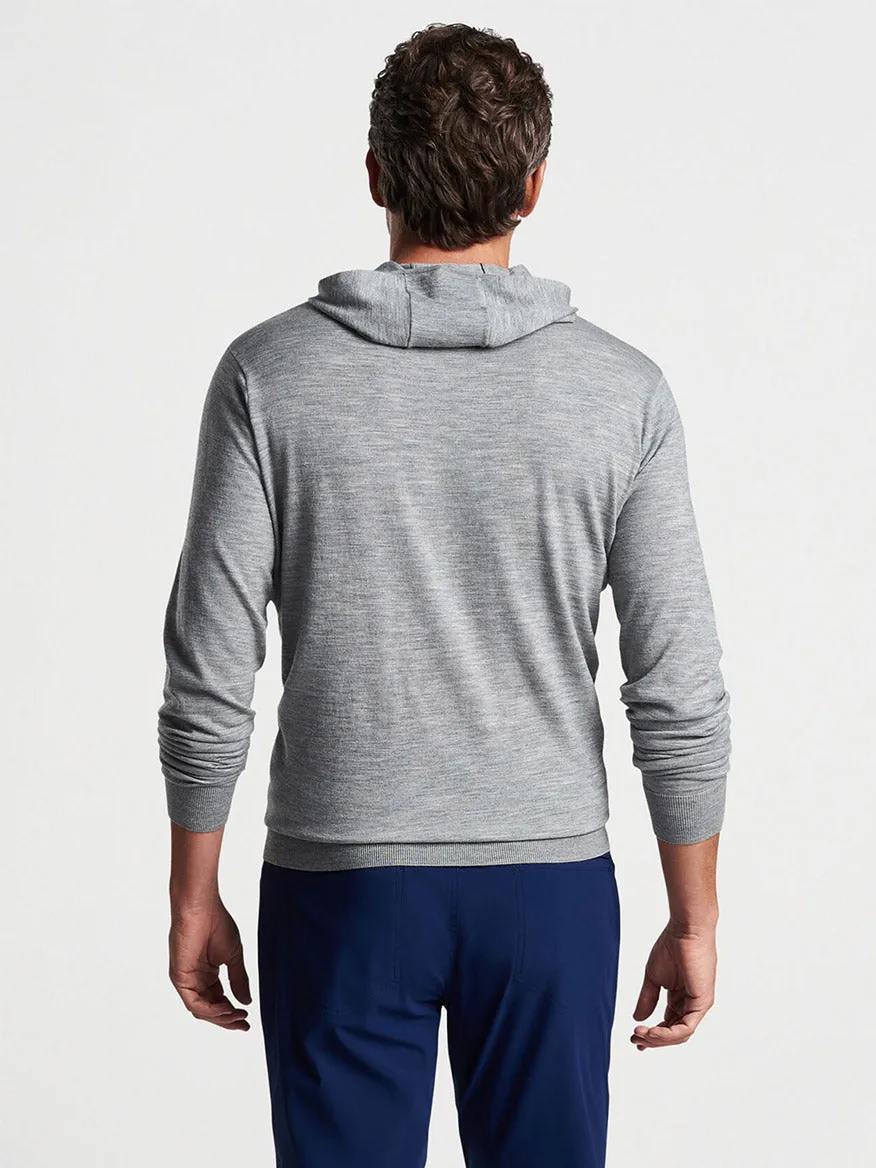 Peter Millar Excursionist Flex Popover Hoodie in Gale Grey