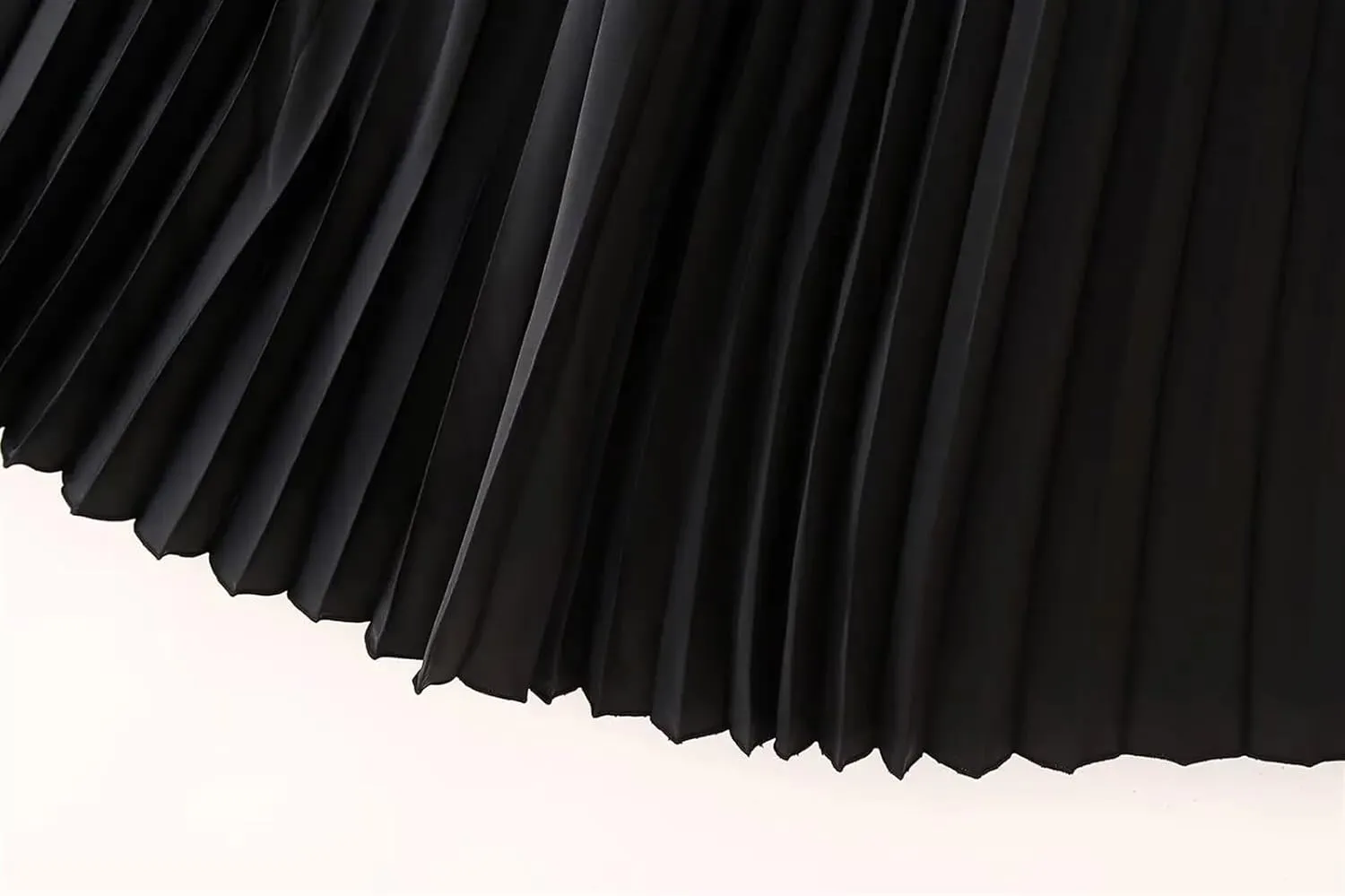 Pleated Long Skirt Woman Satin High Waist Skirt Women Chic Office Midi Skirts for Women Draped Women's Skirts