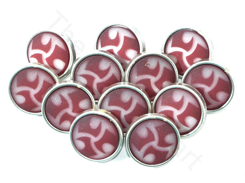 Red Abstract Acrylic Coat Buttons