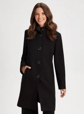 Structured Button Front Coat
