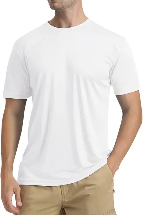 Sun Shirts for Men UPF 50  Beach Fishing T-Shirts SPF UV Swim Shirt Rash Guard Short Sleeve Quick Dry Athletic Shirts