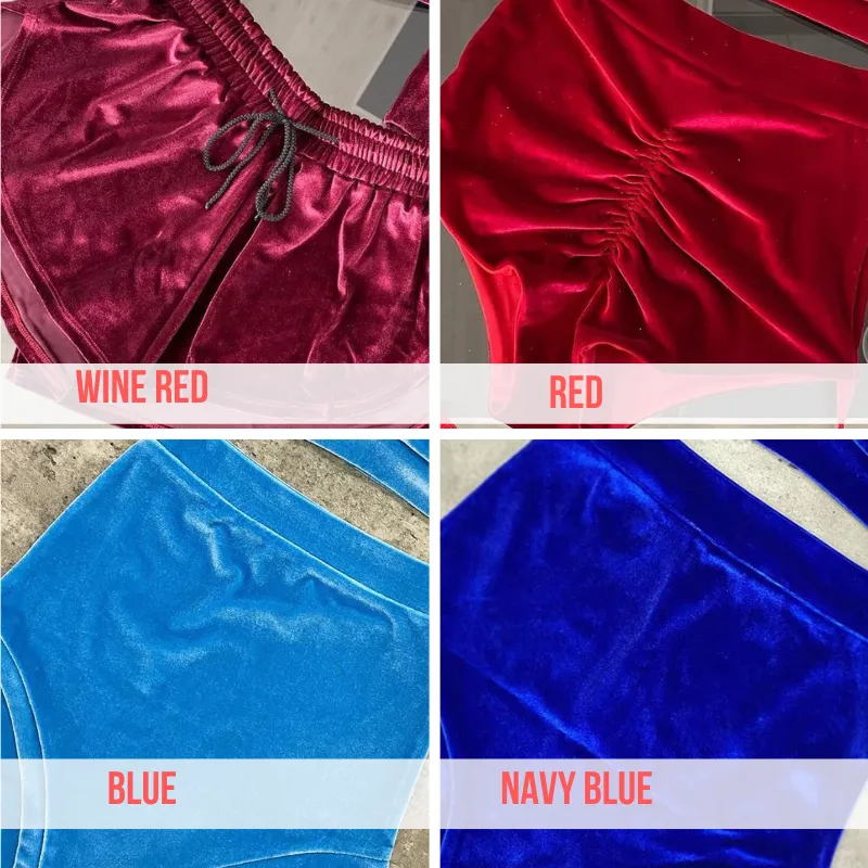 Twerk velvet loose shorts